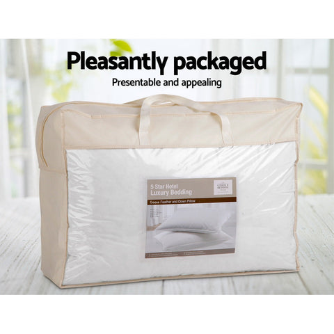 Giselle Bedding Goose Feather Down Pillow Twin Pack Chez Guru
