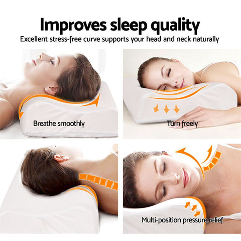 Giselle Bedding Natural Latex Pillow 2-Zone Twin Pack Chez Guru