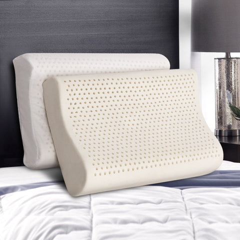 Giselle Bedding Natural Latex Pillow 2-Zone Twin Pack Chez Guru