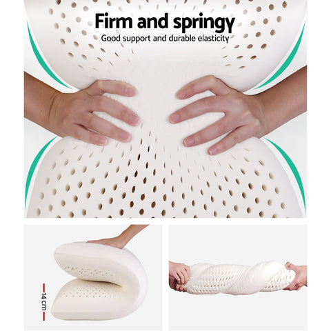 Giselle Bedding Natural Latex Pillow Classic Twin Pack Chez Guru
