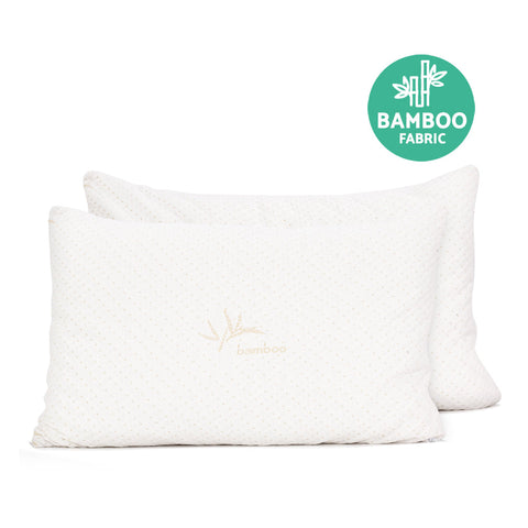 Giselle Bedding Memory Foam Pillow Bamboo Cover Twin Pack Chez Guru