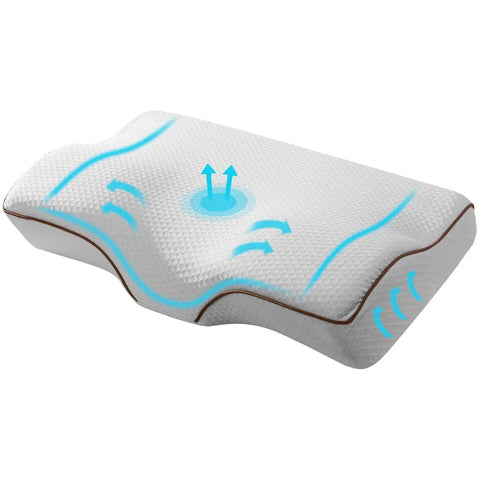 Giselle Bedding Memory Foam Contour Pillow Grey Chez Guru