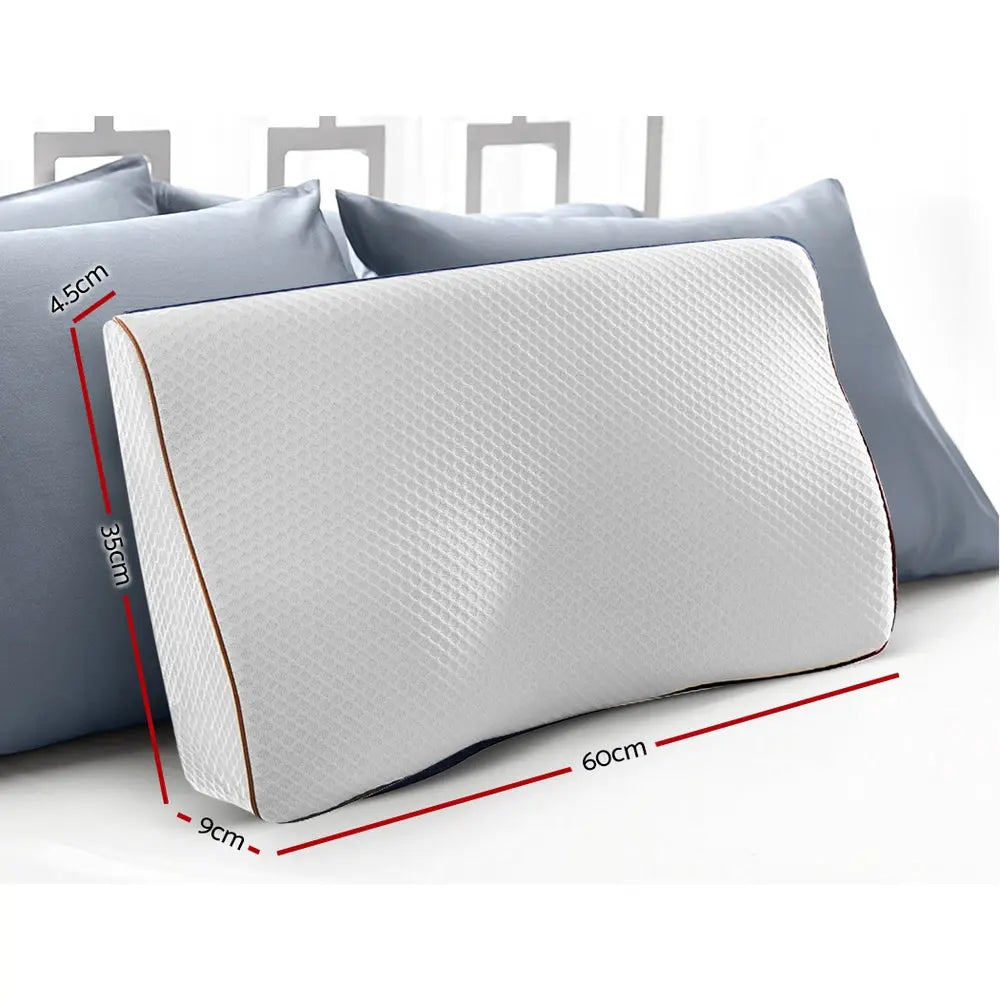 Giselle Bedding Memory Foam Contour Pillow Grey Chez Guru