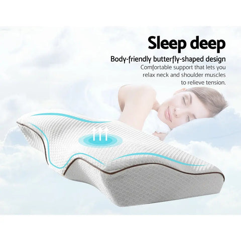 Giselle Bedding Memory Foam Contour Pillow Grey Chez Guru