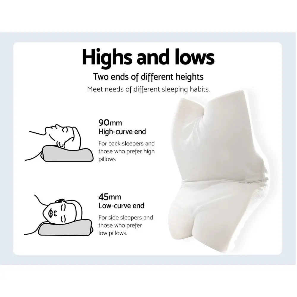 Giselle Bedding Memory Foam Contour Pillow Navy Chez Guru