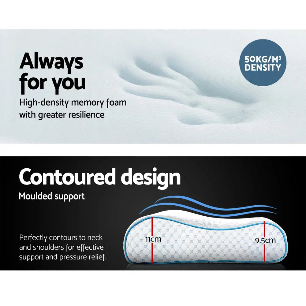 Giselle Bedding Memory Foam Contour Pillow Cool Gel Chez Guru