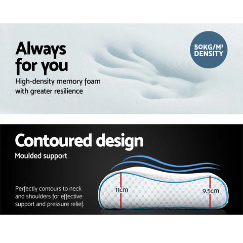 Giselle Bedding Memory Foam Contour Pillow Cool Gel Chez Guru