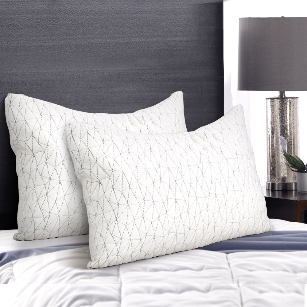 Giselle Bedding Memory Foam Pillow King Size Twin Pack Chez Guru