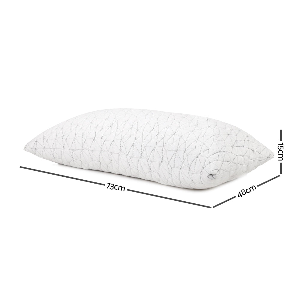 Giselle Bedding Memory Foam Pillow Single Size Twin Pack Chez Guru