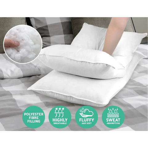 Giselle Bedding 4 Pack Bed Pillow Family Hotel 48X73CM Chez Guru