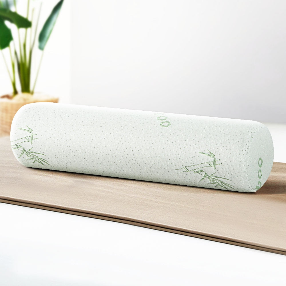 Giselle Bedding Memory Foam Neck Roll Pillow Bamboo Cover Chez Guru