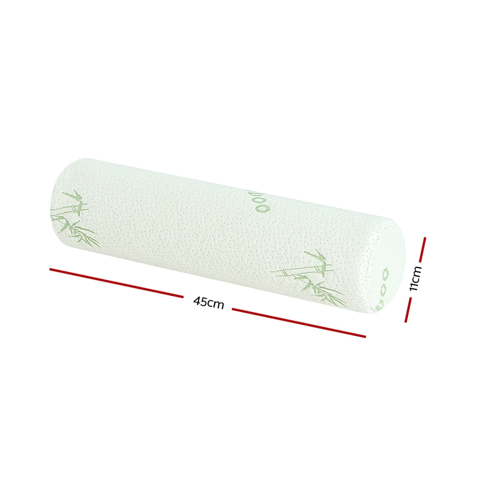 Giselle Bedding Memory Foam Neck Roll Pillow Bamboo Cover Chez Guru