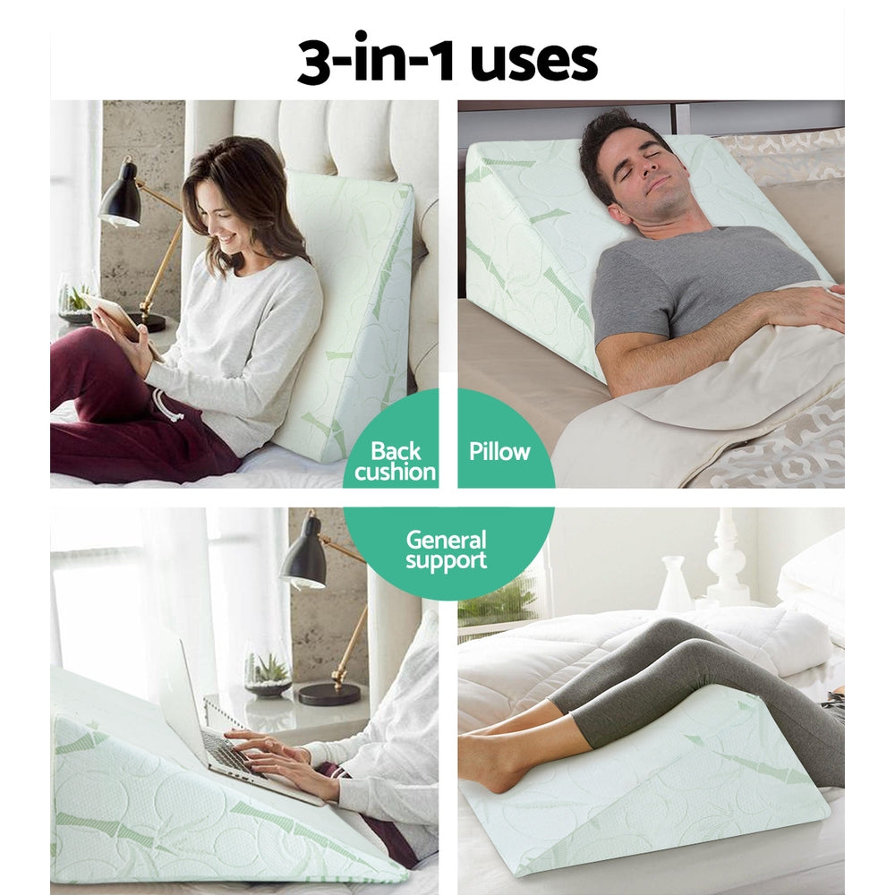 Giselle Bedding Wedge Pillow Bamboo Cover Twin Pack Chez Guru