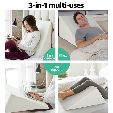Giselle Bedding Wedge Pillow White Chez Guru