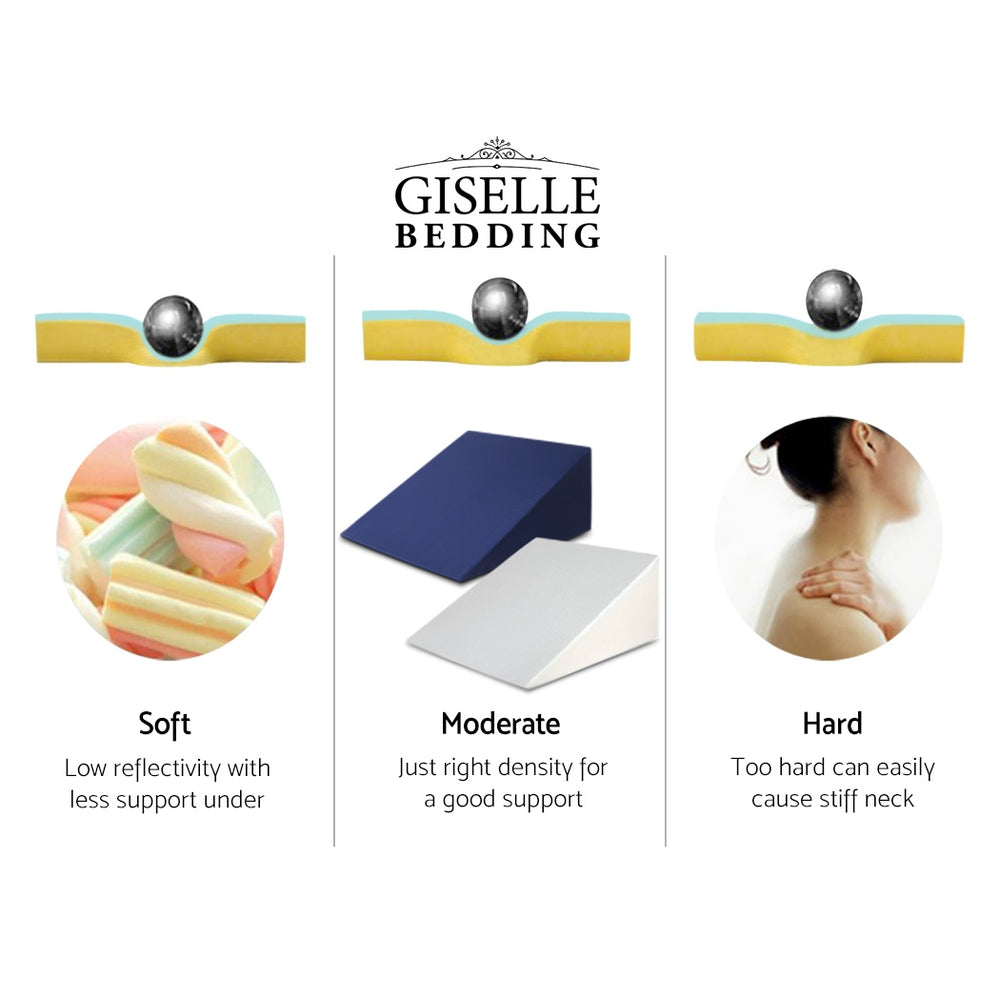 Giselle Bedding Wedge Pillow White & Blue Chez Guru
