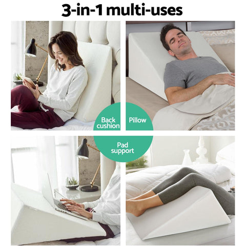 Giselle Bedding Wedge Pillow White Twin Pack Chez Guru