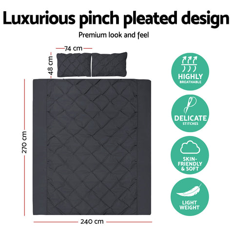 Giselle Bedding Quilt Cover Set Diamond Black Super King Chez Guru