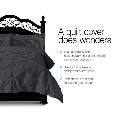 Giselle Bedding Quilt Cover Set Diamond Black Super King Chez Guru