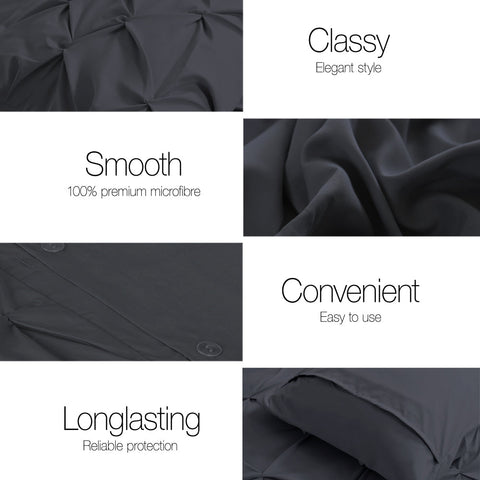 Giselle Bedding Quilt Cover Set Diamond Black Super King Chez Guru