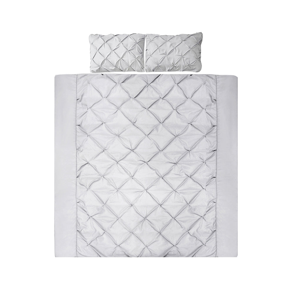 Giselle Bedding Quilt Cover Set Diamond Grey Super King Chez Guru