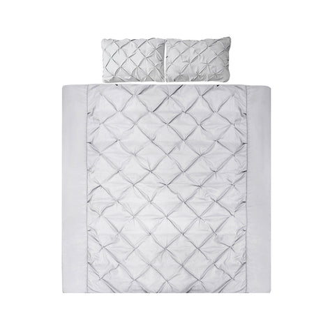 Giselle Bedding Quilt Cover Set Diamond Grey Super King Chez Guru