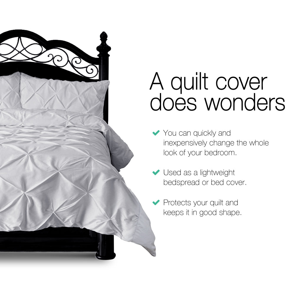 Giselle Bedding Quilt Cover Set Diamond Grey Super King Chez Guru