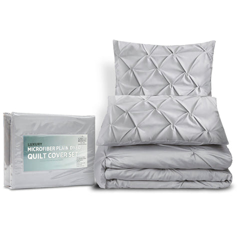 Giselle Bedding Quilt Cover Set Diamond Grey Super King Chez Guru