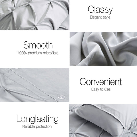 Giselle Bedding Quilt Cover Set Diamond Grey Super King Chez Guru