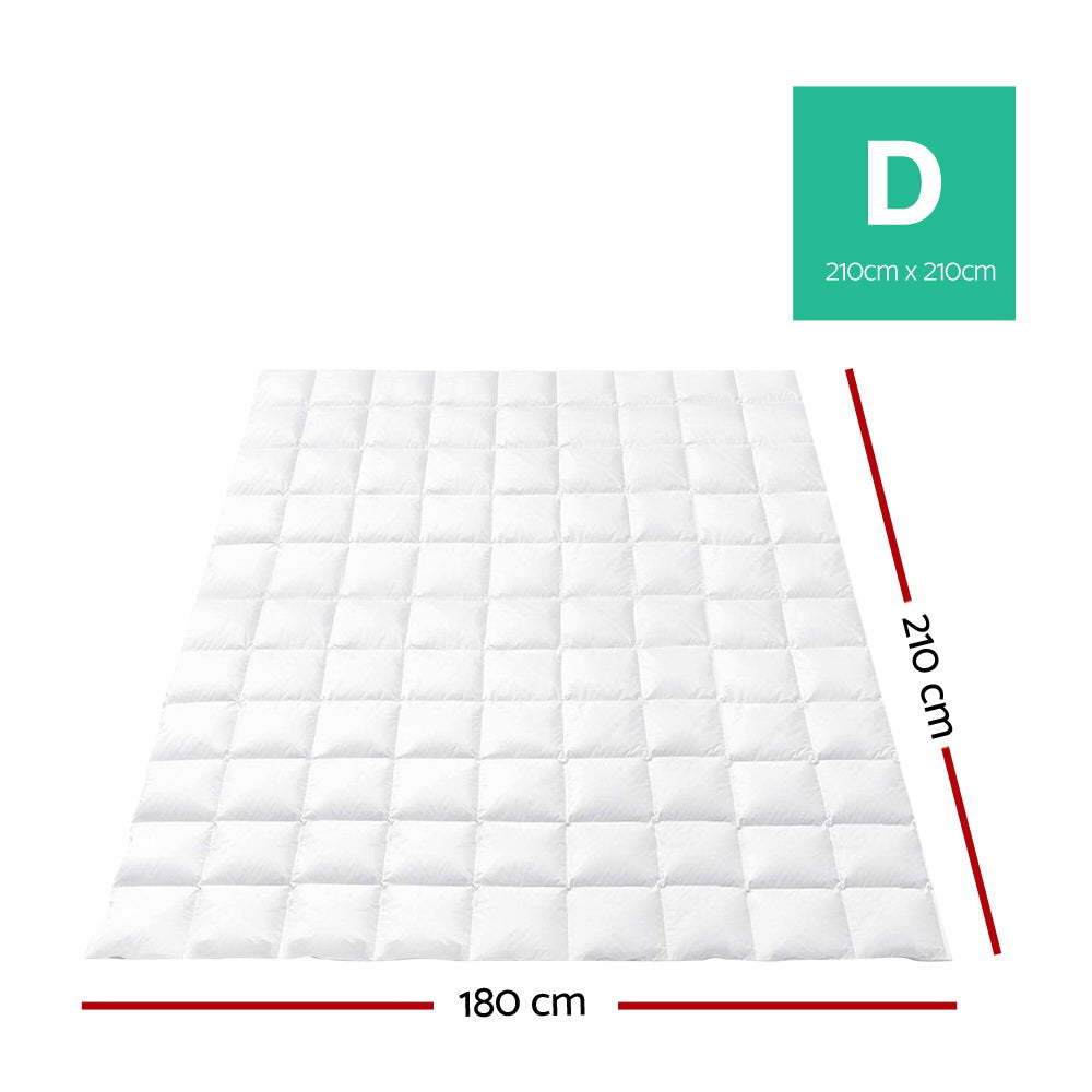 Giselle Bedding 700GSM Goose Down Feather Quilt Double Chez Guru