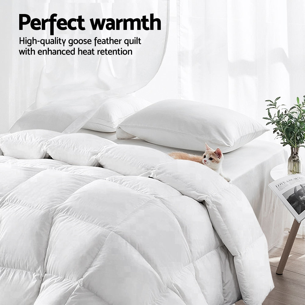Giselle Bedding 500GSM Goose Down Feather Quilt King Chez Guru