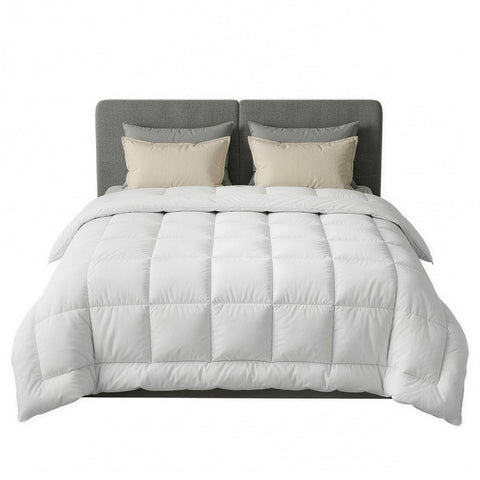 Giselle Bedding Wool Quilt 500GSM Thick Queen Winter Doona Baffle Box Construction 100% Wool Filling