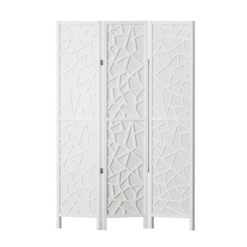 Artiss 3 Panel Room Divider Screen 122x170cm Clover White Chez Guru