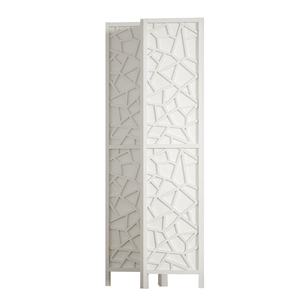Artiss 3 Panel Room Divider Screen 122x170cm Clover White Chez Guru