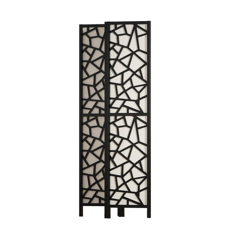 Artiss 4 Panel Room Divider Screen 162x170cm Clover Black Chez Guru