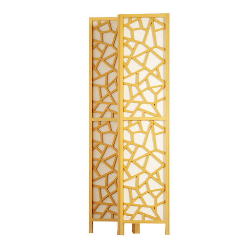 Artiss 4 Panel Room Divider Screen 162x170cm Clover Natural Chez Guru