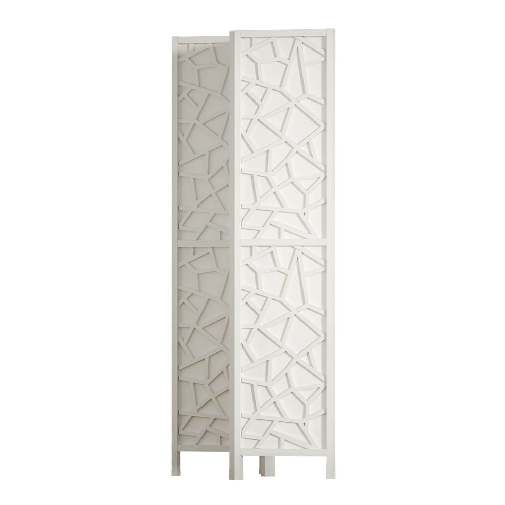 Artiss 4 Panel Room Divider Screen 162x170cm Clover White Chez Guru