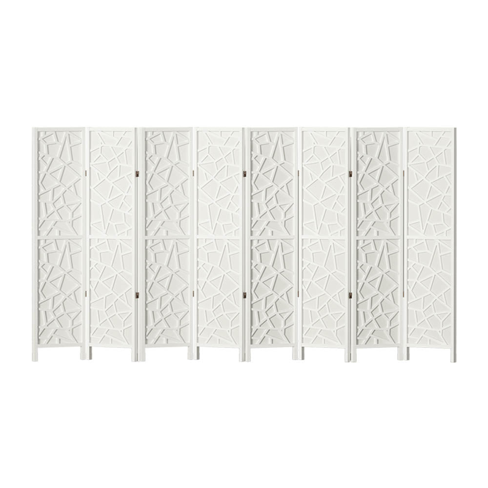 Artiss 8 Panel Room Divider Screen 325x170cm Clover White Chez Guru