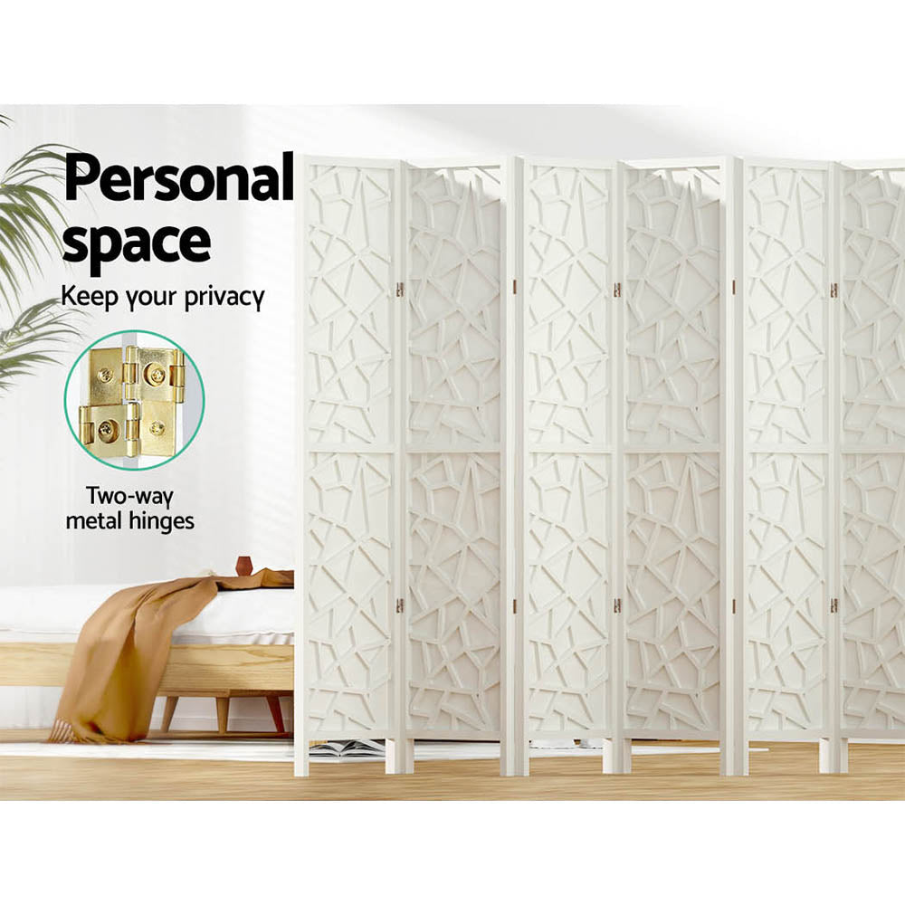 Artiss 8 Panel Room Divider Screen 325x170cm Clover White Chez Guru