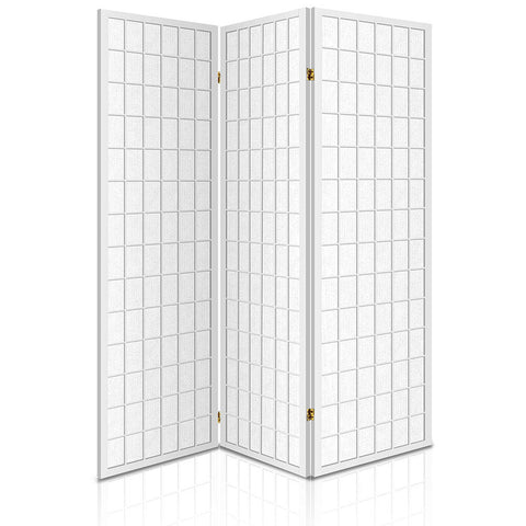 Artiss 3 Panel Room Divider Screen 131x179cm White Chez Guru