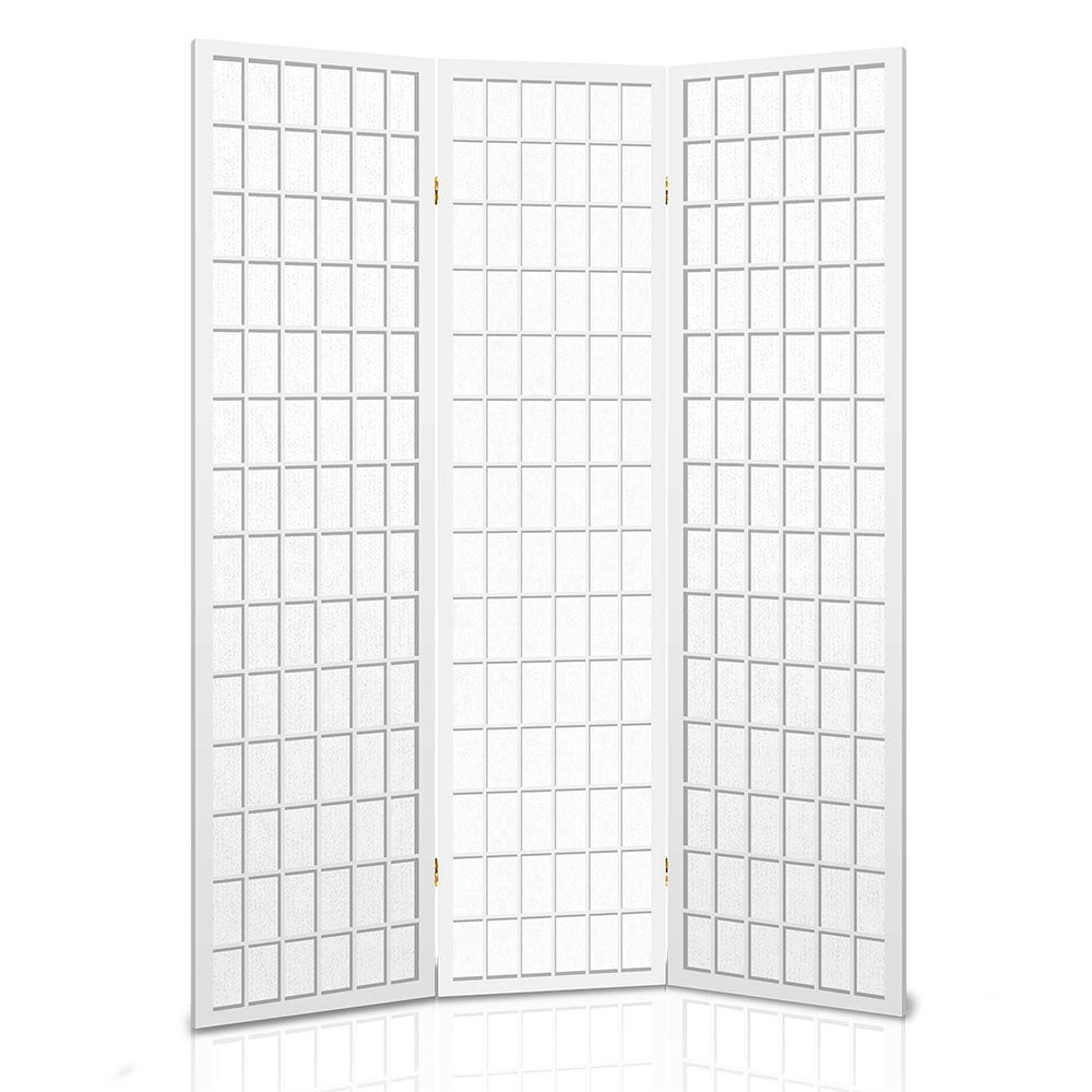Artiss 3 Panel Room Divider Screen 131x179cm White Chez Guru