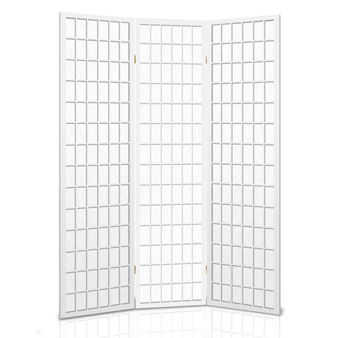 Artiss 3 Panel Room Divider Screen 131x179cm White Chez Guru