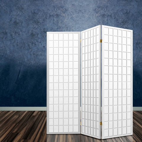 Artiss 3 Panel Room Divider Screen 131x179cm White Chez Guru
