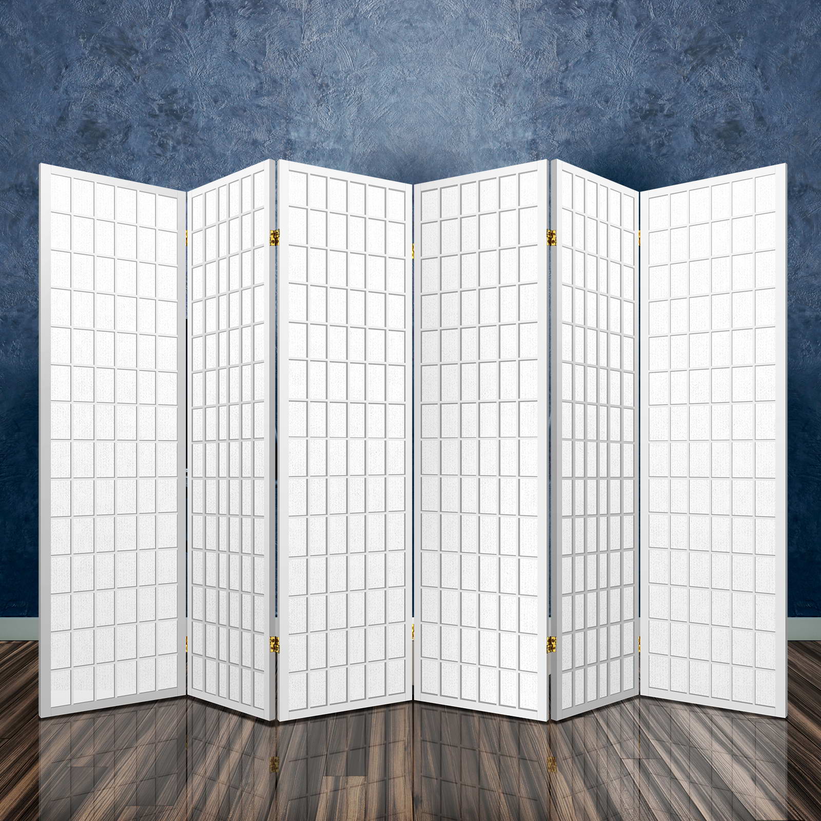 Artiss 6 Panel Room Divider Screen 261x179cm White Chez Guru
