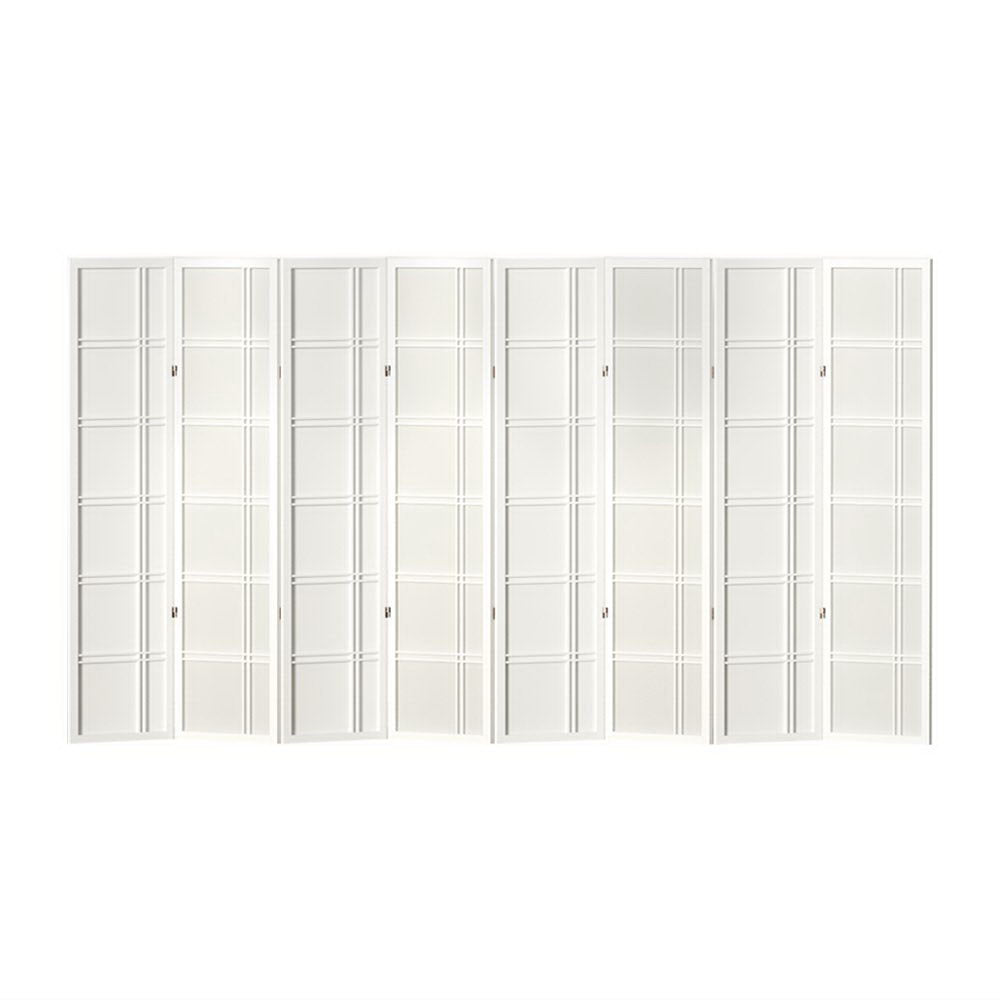 Artiss 8 Panel Room Divider Screen 353x179cm Nova White Chez Guru