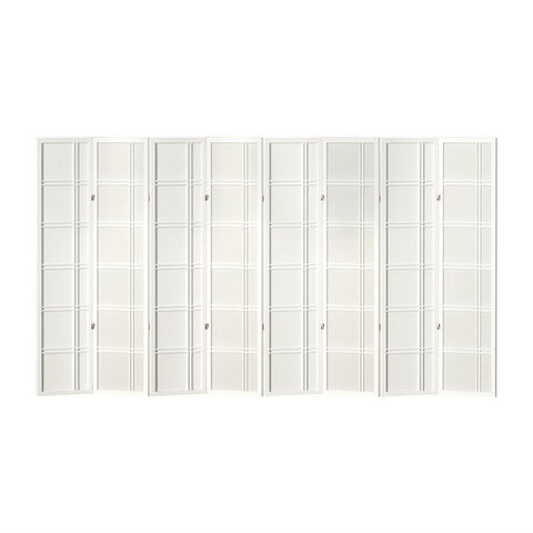 Artiss 8 Panel Room Divider Screen 353x179cm Nova White Chez Guru