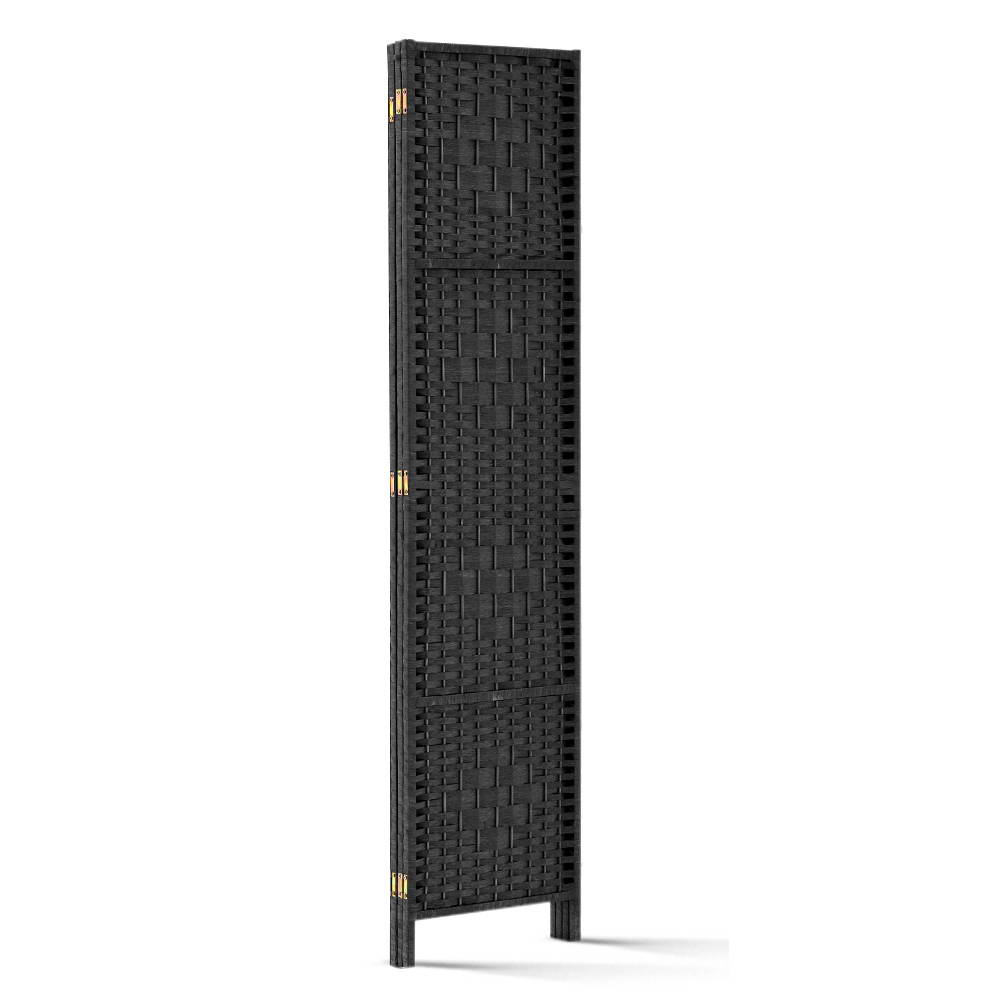 Artiss 3 Panel Room Divider Screen 123x170cm Woven Black Chez Guru