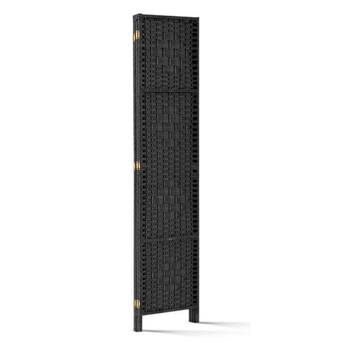 Artiss 3 Panel Room Divider Screen 123x170cm Woven Black Chez Guru