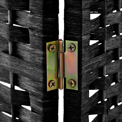 Artiss 6 Panel Room Divider Screen 245x170cm Woven Black Chez Guru