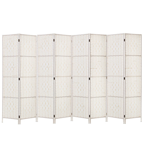 Artiss 8 Panel Room Divider Screen 326x170cm Woven White Chez Guru