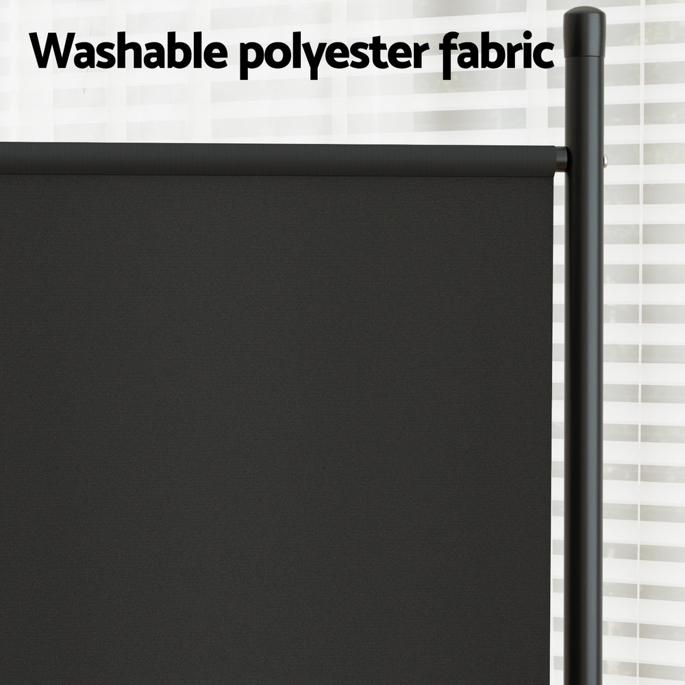 Artiss 3 Panel Room Divider Screen 260x180cm Fabric Black Chez Guru